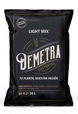Sustrato Light Mix - Demetra 20 Litros Ph 6.2 Cultivo Indoor