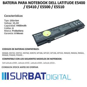 Batería P/ Notebook Dell Latitude E /e/ E...