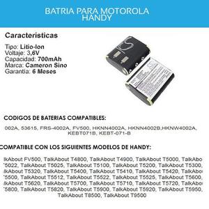 Bateria Para Motorola T550 - Fv500 -kebt071b