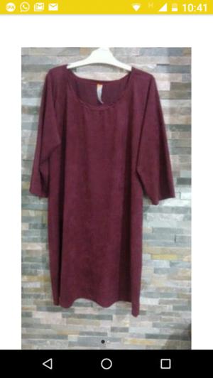 Vestido remeron de gamuza grande