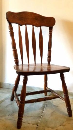 Juego 4 sillas estilo colonial ingles windsor talladas