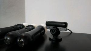 Mandos de movimiento PS Move para PS3/PS4 y cámara sensora