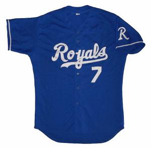 Casaca De Baseball -7- L - Kansas City Royals - Gn