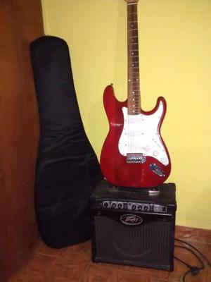 Guitarra Electrica+Amplificador 15w+Funda