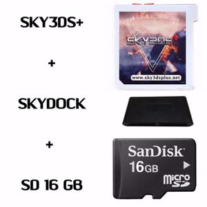 SKY3DS + SD 16 GB +SKYDOCK Nintendo New 3ds 2ds XL