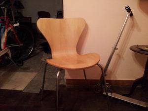 Vendo sillas Jacobson mariposa madera metal cromado
