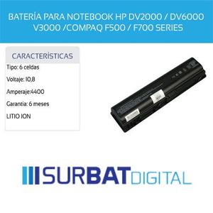 Batería P/ Hp Compaq Dv V C700 F500 F700 Dv