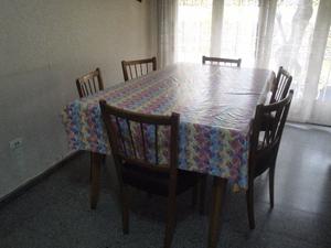 JUEGO DE COMEDOR Y APARADOR ANTIGUO