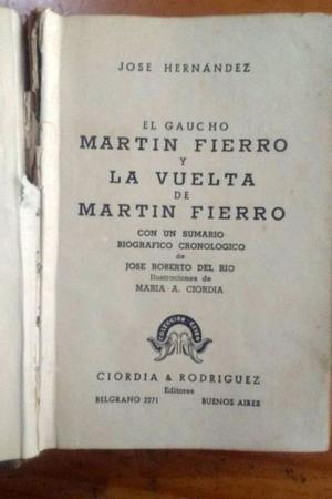 Martin Fierro, Edición De Bolsillo, tapas de Cuero.