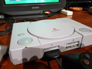 Playstation 1 Fat Completa Con 2 Joystick Y Juegos