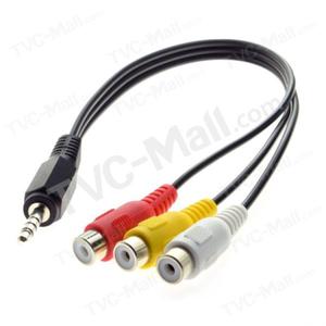 3.5mm 1/8'' Cable estéreo macho AUX a 3 RCA hembra Cable
