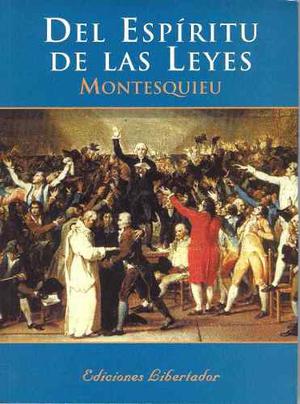 Del Espíritu De Las Leyes Montesquieu Nuevo