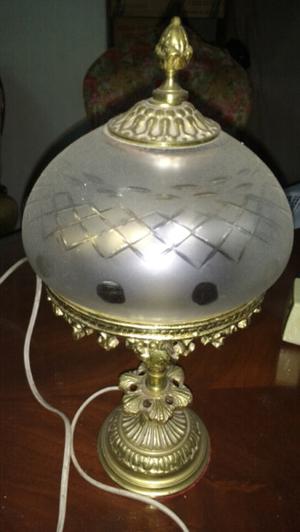 Lámpara velador de mesa en bronce macizo