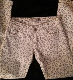 PANTALON GABARDINA LEOPARDO TALLE S O M