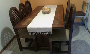 juego de comedor algarrobo