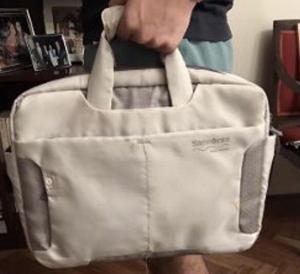 Bolso samsonite blanco gris