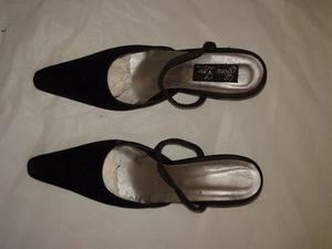Zapato 39 Gamuza negro Stiletto 7,5cm Use En Pasarela