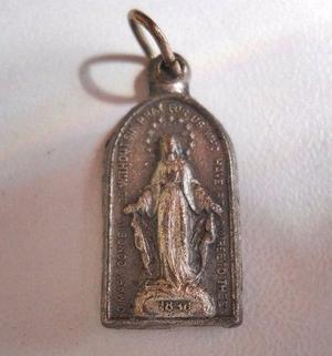 Antigua Medalla De La Virgen Milagrosa Italiana
