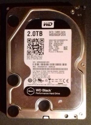 Disco Rígido Wd 2 Tb Black  Rpm 64 Mb