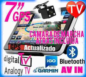 Gps 7 Pulgadas Garmin E Igo Tv Digital + Camara Marcha Atras