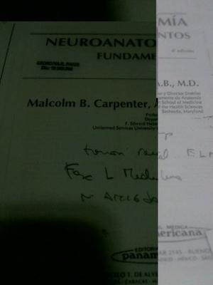 Libros de Neuroanatomia Snell, Carpenter y Nolte