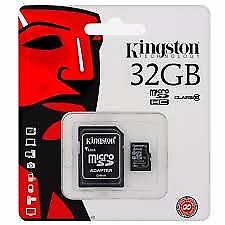 Memoria Micro SD c/adaptador 32 GB CLASE 10 Kingston