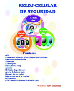 Reloj celular de seguridad para niños