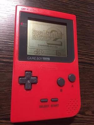 Game Boy Pocket Rojo Inmaculado Excelente Funcionamiento