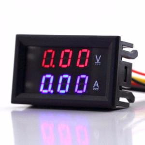 Voltimetro Amperimetro 99.9v 10a Display Rojo Y Azul Nubbeo