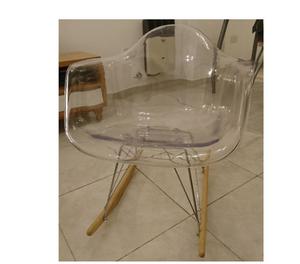 silla mecedora acrílico súper moderna