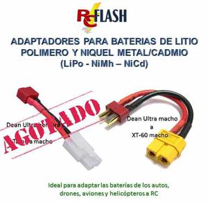 Adaptador Baterias Litio Polimero Lipo Xt-60 Tamiya Dean T