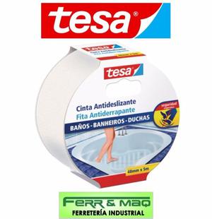 CINTA ANTIDESLIZANTE TESA PARA DUCHAS Y BAÑERAS 48 MM. X 5