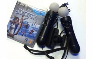 Kit Move Ps3 Usado 2 Mandos Camara Y Juego