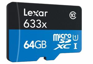 Memoria Lexar 64gb Micro Sd Clase x 95mb/s 4k