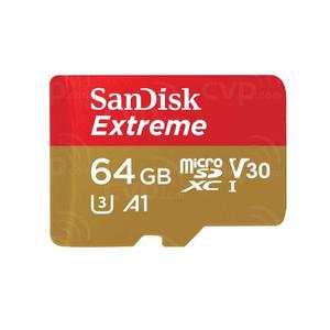 Memoria Micro Sd 64gb Sandisk Extreme 90mb/s 4k Clase 10