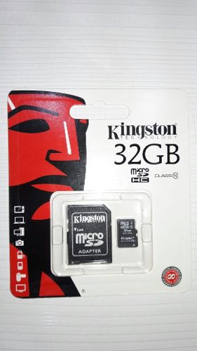 Memoria Micro Sd Kingston 32gb Clase 10 Con Adaptador Sd