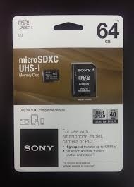 Memoria Micro Sd Sony 64gb Clase 10 + Adaptador