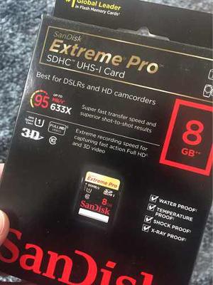 Sd Sandisk 8gb Extreme Pro Clase10