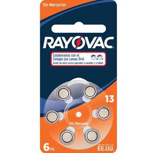 Pilas Boton Audifono Rayovac L13-6 Lazm Pila Auditiva X 6u