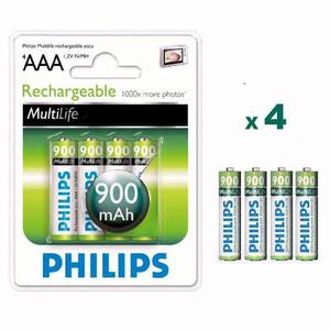 Pilas Recargables Philips Aaa 900 Mah X4 Unidades