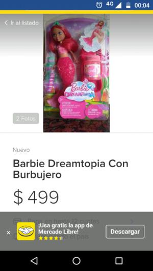 Barbie sirena dreamtopia con burbujero