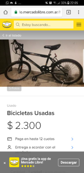 Bicicleta Halley. Rodado 20