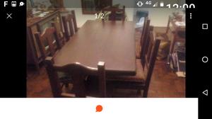 Juego comedor en algarrobo impecable