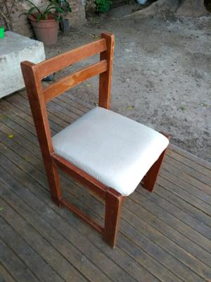 Juego de 4 sillas madera