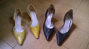 Stilettos talle 37 dos pares