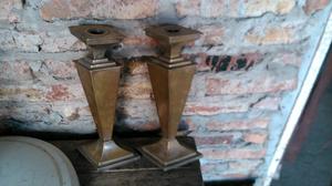 candelabros antiguos bronce