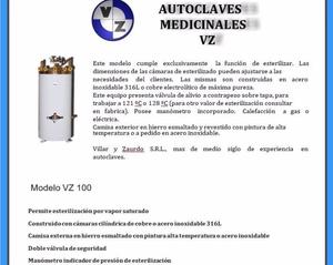 AUTOCLAVE PARA LABORATORIO ELECTRICO VZ (VILLAR Y ZAUDO)