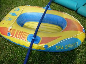 Bote Inflable Con Remos para Pileta