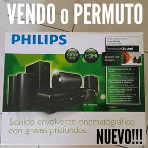 HOME THEATER PHILIPS. HDMI. NUEVO. 300W RMS. PERMUTARIA POR