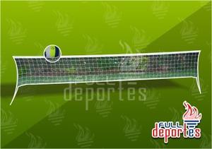 Red De Voley 9,40 Profesional + 2 Bandas + Cable + Tensor